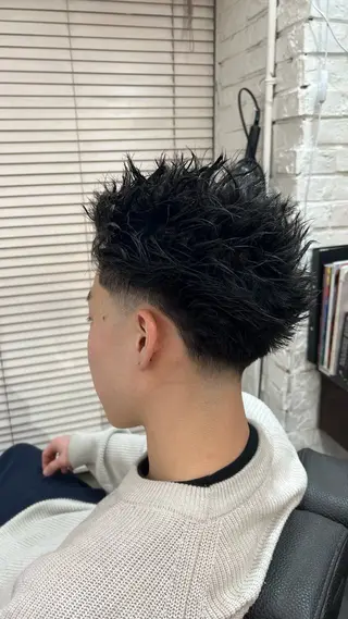 パーマ メンズ 渋谷メンズ 松永蓮のヘアスタイル