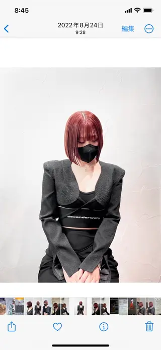 ショート 縮毛矯正、 押野七大のヘアスタイル