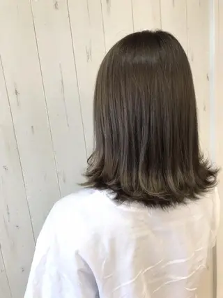 ミディアム カラー ヘアアレンジ M字・前髪割れ 改善メンズ特化/栢沼のヘアスタイル