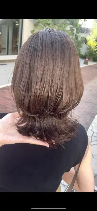 ミディアム カラー ご新規様限定 透明感カラーKANAのヘアスタイル