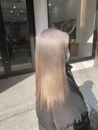 カラー ブリーチカラー よねだまことのヘアスタイル