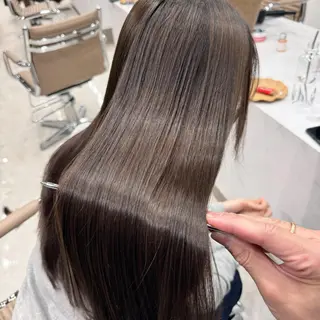 ロング カラー 縮毛矯正×髪質改善 似合わせ DAITOのヘアスタイル