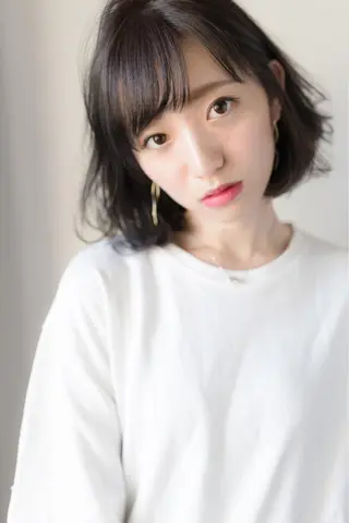 ミディアム パーマ ハットリ /北習志野のヘアスタイル