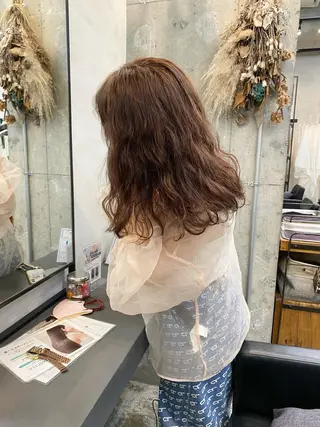 カラー パーマ やました もえかのヘアスタイル