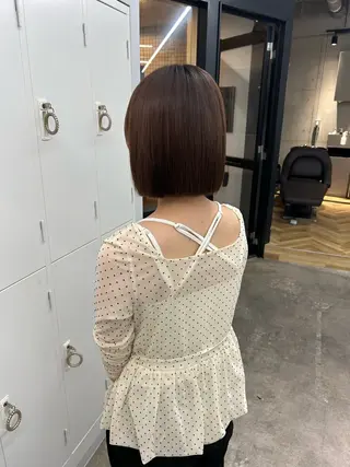 ミディアム ハルカ 透明感カラー 美髪縮毛矯正🥣のヘアスタイル