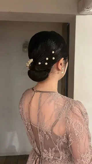 セミロング ヘアアレンジ ブラウンカラー 🦔🪷なりたりみのヘアスタイル