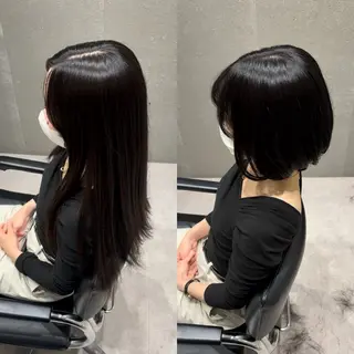 セミロング カラー 髪質改善ヘアケア 艶髪特化/上田のヘアスタイル