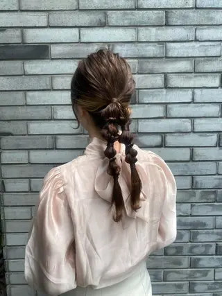 ヘアアレンジ 檜谷 晴　顔周りカットのヘアスタイル
