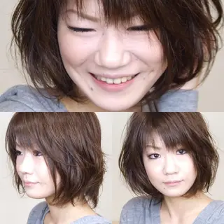 ミディアム パーマ 横田  尚登のヘアスタイル