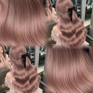 セミロング カラー ヘアアレンジ ハイトーン特化💍 NØRN💍韓国のヘアスタイル