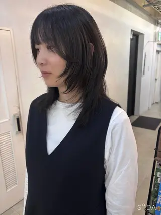 ミディアム カラー GiseL 博多筑紫口店のヘアスタイル