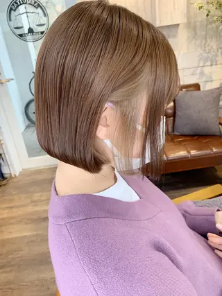ミディアム カラー 初めてでも失敗しない 透明感カラー Miiのヘアスタイル
