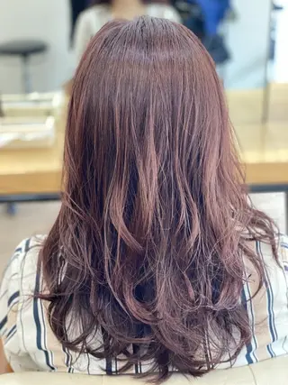 セミロング 似合わせ透明感カラー 宇治　ヤマノのヘアスタイル