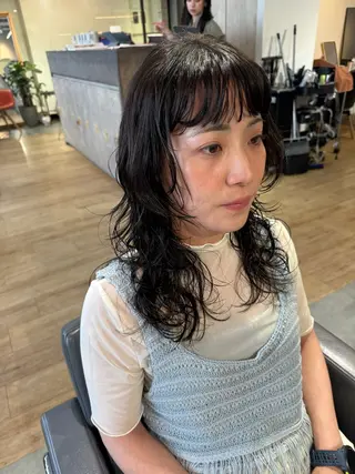 セミロング パーマ 似合わせ特化❤️ カット/パーマ/梅田のヘアスタイル