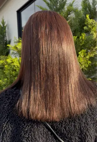 セミロング カラー 石黒 可歩のヘアスタイル