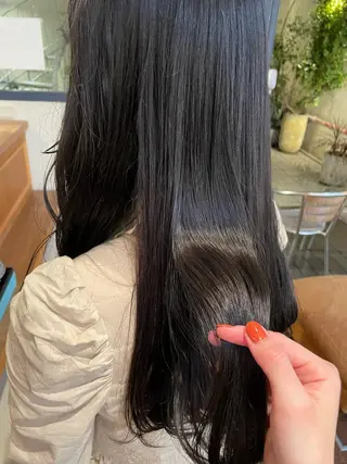 ロング カラー ヘアアレンジ 抜け感ボブ×パーマ |kazaneのヘアスタイル