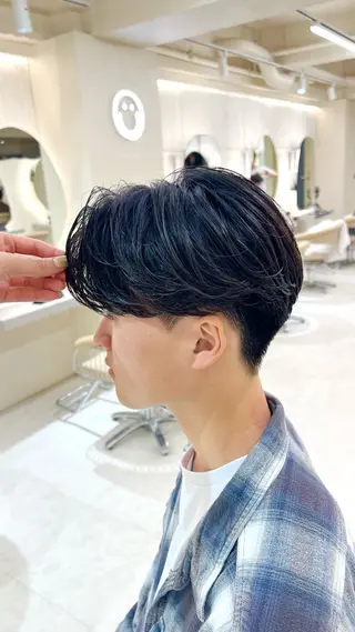 メンズ 横浜/メンズカット 曲がる縮毛矯正のヘアスタイル