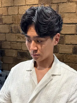 ショート パーマ メンズ 薬院平尾メンズパーマ メンズサロンkazのヘアスタイル