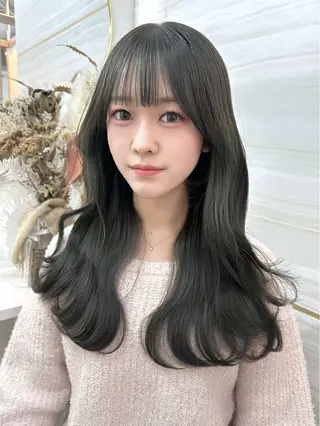 ロング カラー 🦋高瀬寛菜🦋 韓国レイヤーのヘアスタイル