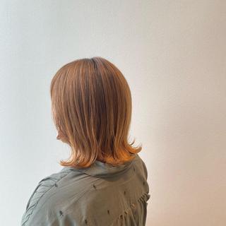 ミディアム パーマ Rubik's 梅田茶屋町/叶莉のヘアスタイル