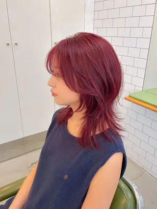 セミロング カラー 🍒暖色ボブ/パーマ /りゅうき🍒のヘアスタイル