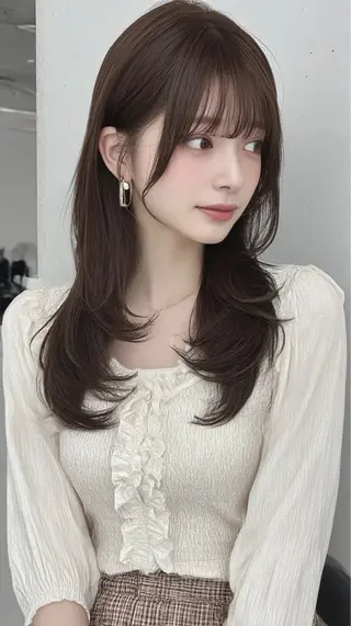 ロング カラー 韓国×艶ハイトーンが かわいい✨️リオ🍒のヘアスタイル