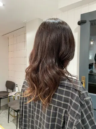 セミロング カラー レイヤー♡ショート 石川優奈のヘアスタイル