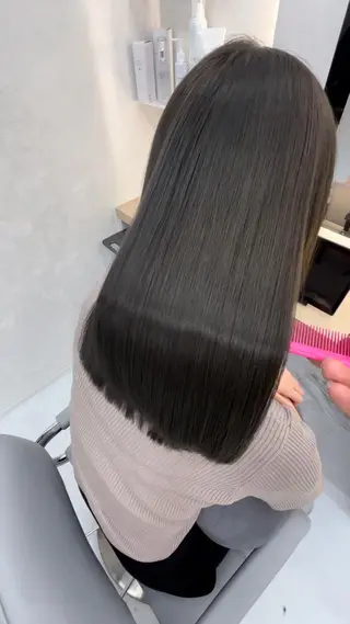 ミディアム カラー 髪質改善 永田零亜のヘアスタイル