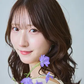 セミロング パーマ 韓国風パーマ🌿コテ 巻き風パーマ/るいのヘアスタイル