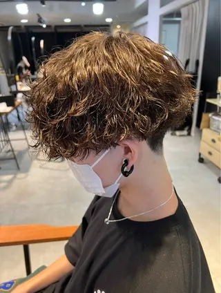 パーマ メンズ メンズパーマ特化/ シャドウ/波巻/陸翔のヘアスタイル