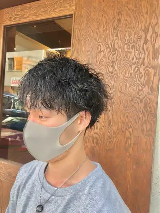 ショート パーマ メンズ MATSURI BASE.AWAJIのヘアスタイル