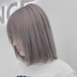 ショート カラー ヘアアレンジ 縮毛矯正🤍 ボブ/ HIKARIのヘアスタイル