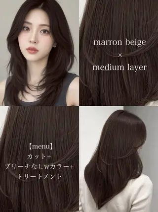 ロング 韓国ヘア×2way 🇰🇷和知拓郎のヘアスタイル