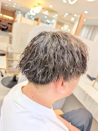 パーマ ショート メンズ メンズパーマ特化 QOL札幌YUTOのヘアスタイル