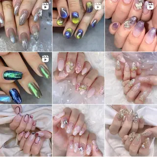 ネイル 渋谷／チップ長さ出し 👑アプレgel-xのネイルデザイン
