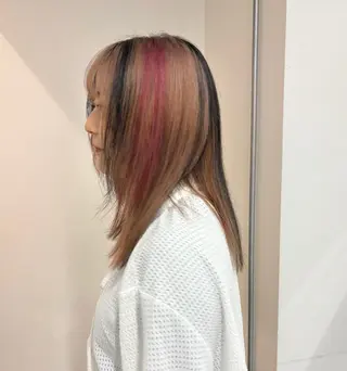 ミディアム カラー 🫧ハイトーン✨格安 より質💐マンツーマのヘアスタイル