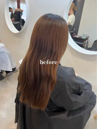 ロング カラー ブリーチなしカラー 🌿脇黒丸 彩のヘアスタイル