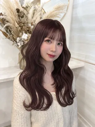 ロング カラー 🎀🎶はがりな ワンカラー💝のヘアスタイル
