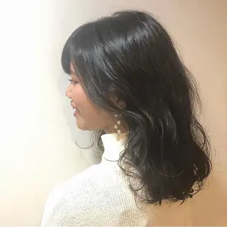 セミロング パーマ 髪質改善サロン 梅田/ヨナミネのヘアスタイル