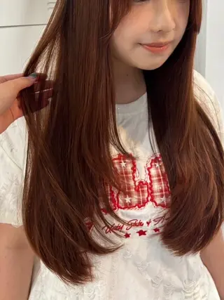 ロング カラー recipe la couleurちずのヘアスタイル