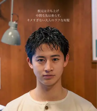 パーマ メンズ メンズショート タチカワユウキのヘアスタイル