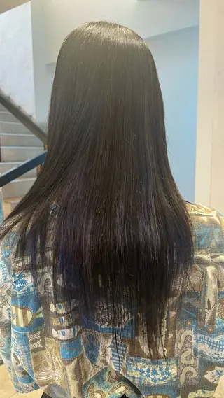 ロング カラー センターパート/カラ ーメッシュ📍ユリのヘアスタイル