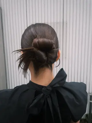 セミロング ヘアアレンジ 店長福島成美/髪質 改善縮毛矯正/カラーのヘアスタイル