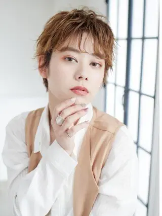 ショート カラー パーマ 💎ハイライトカラー /髪質改善カラー💎のヘアスタイル