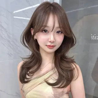 ロング カラー ヘアアレンジ kana 栄美容師/韓国ヘアのヘアスタイル