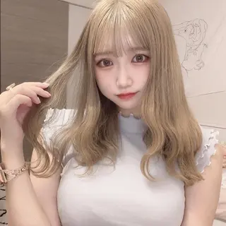ロング カラー ヘアアレンジ 縮毛矯正/髪質改善/ ブリーチ毛/木元渓太のヘアスタイル
