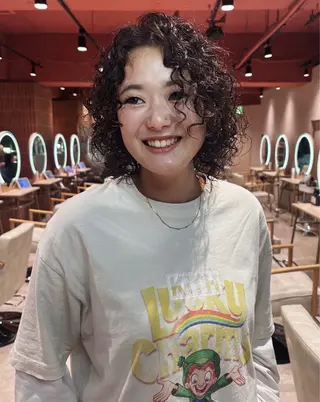 ショート パーマ 髪質改善　ネイル コトミ🐸のヘアスタイル