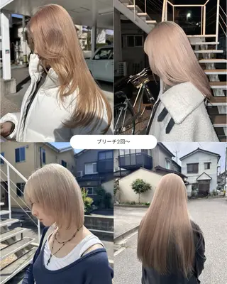 ミディアム 🍀ブリーチ屋さん/ ダブルカラー・あずみのヘアスタイル