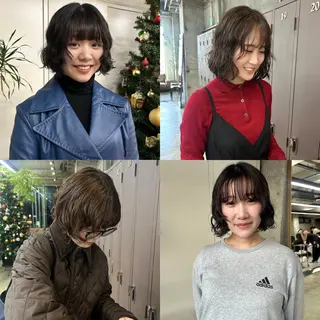 ミディアム パーマ 伊藤ほのか/パーマ /ダブルカラーのヘアスタイル