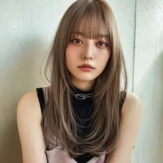セミロング カラー ピンク系カラー💗 ヘアセット特化のヘアスタイル